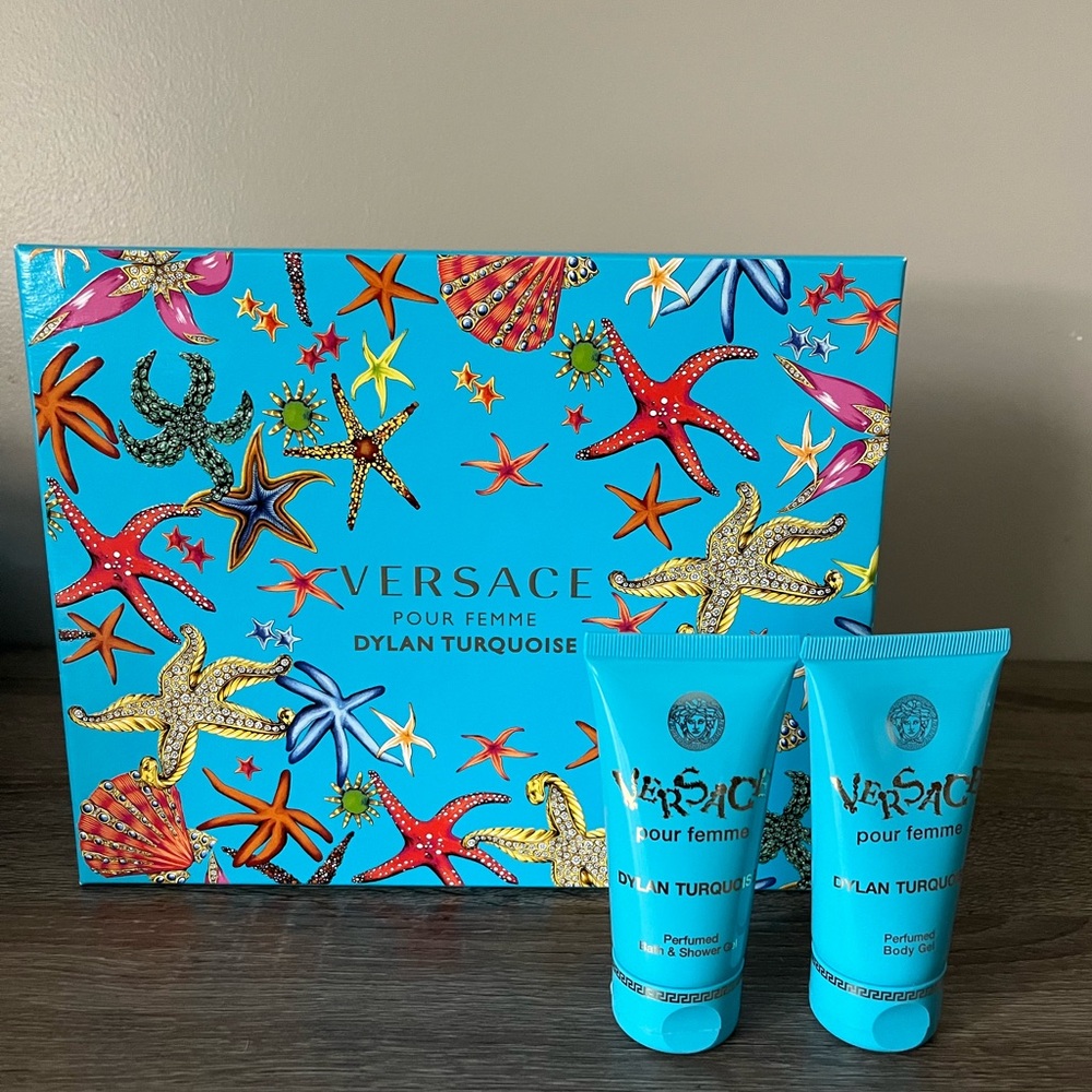 Versace Pour Femme Dylan Turquoise Shower Gel and Lotion Set - 50 mL | NWOT